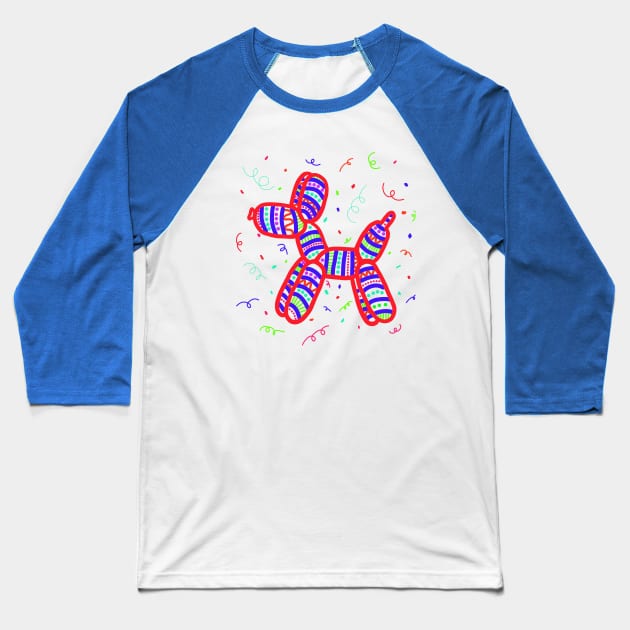 Balloon Dog Party Baseball T-Shirt by Whoopsidoodle
